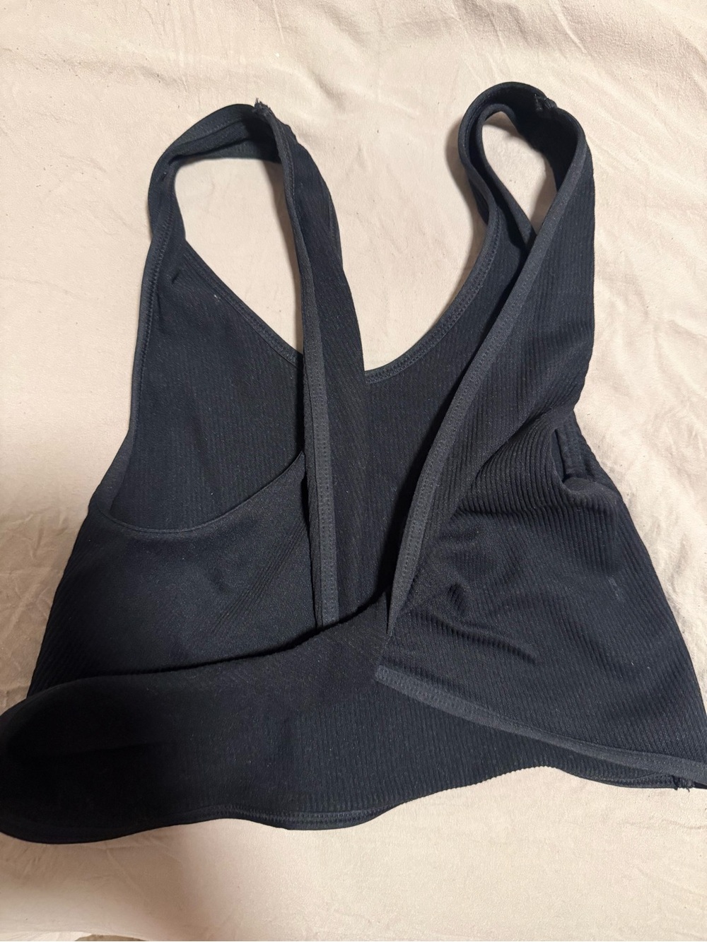 Nikibiki Black Ribbed Racerback Bralette